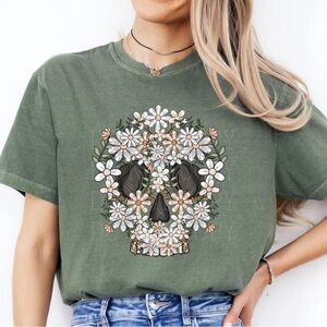 Floral Skellie Tee